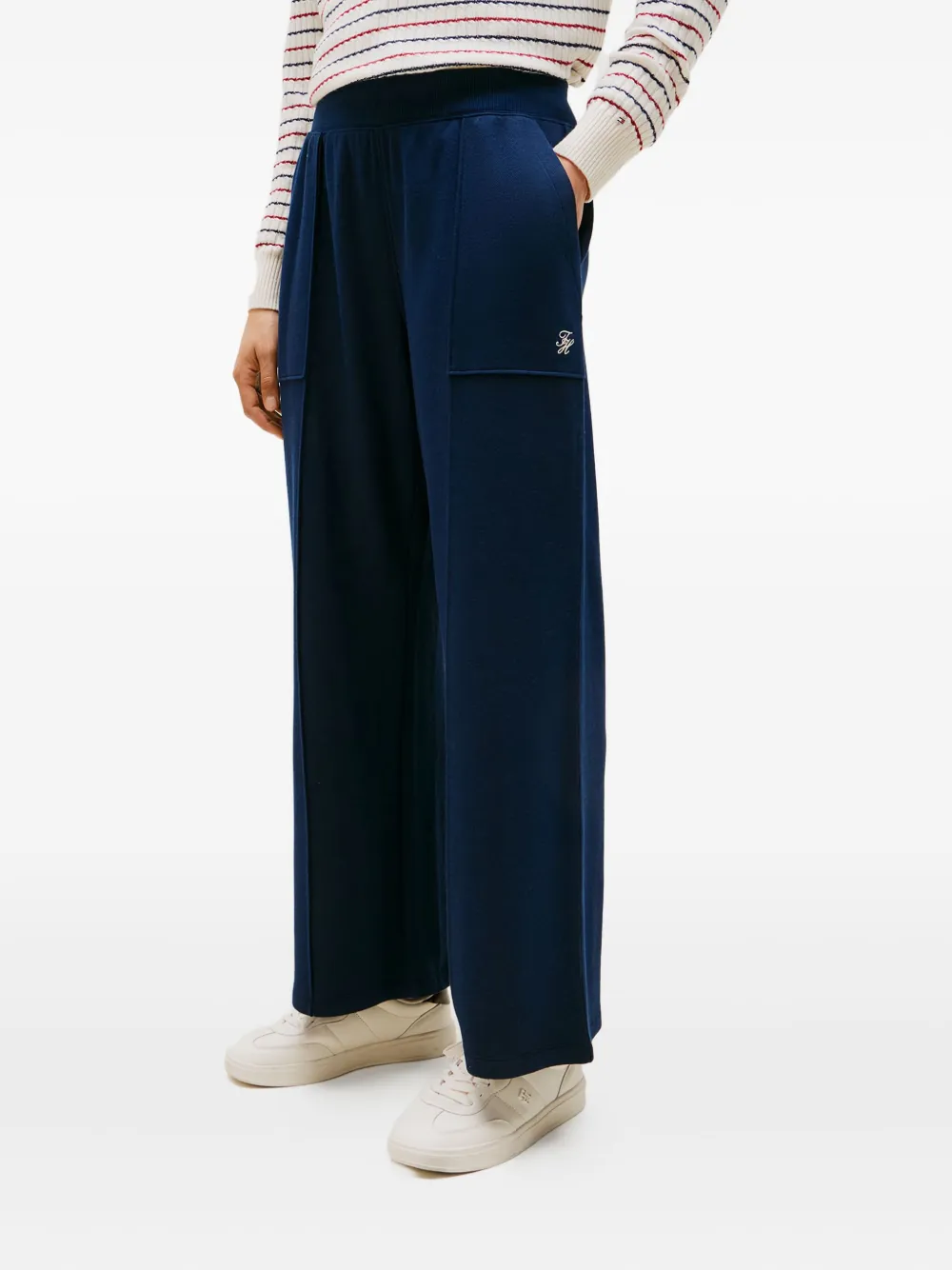 Tommy Hilfiger Logo-detail Trousers In Blue