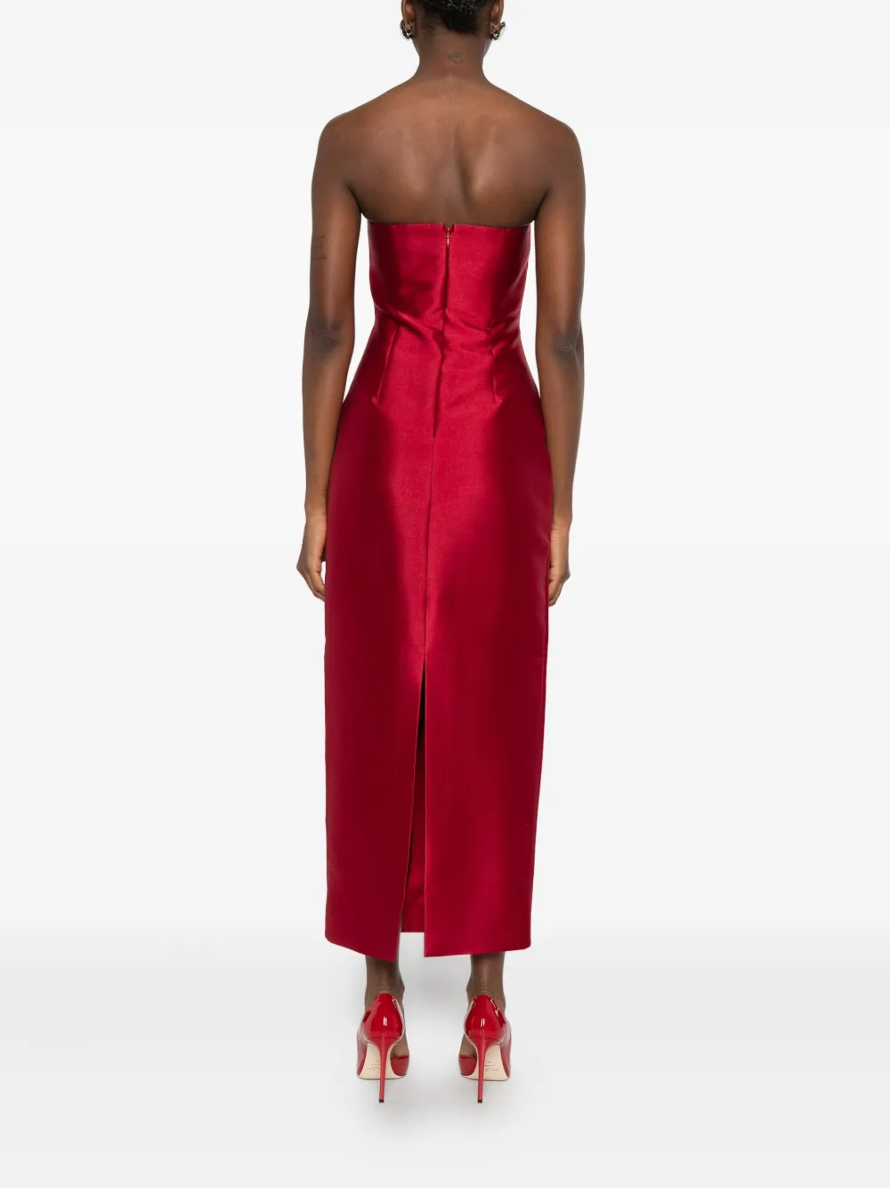 Solace London Renee Maxi Dress In Red
