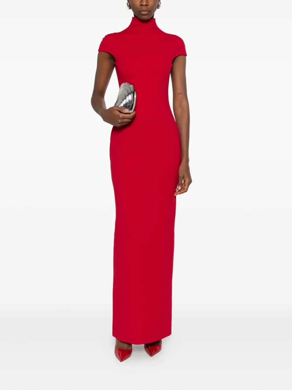 Solace London Lang maxi dress - Rood