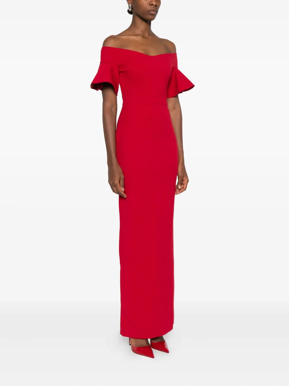 Solace London Cielo Maxi Dress In Red