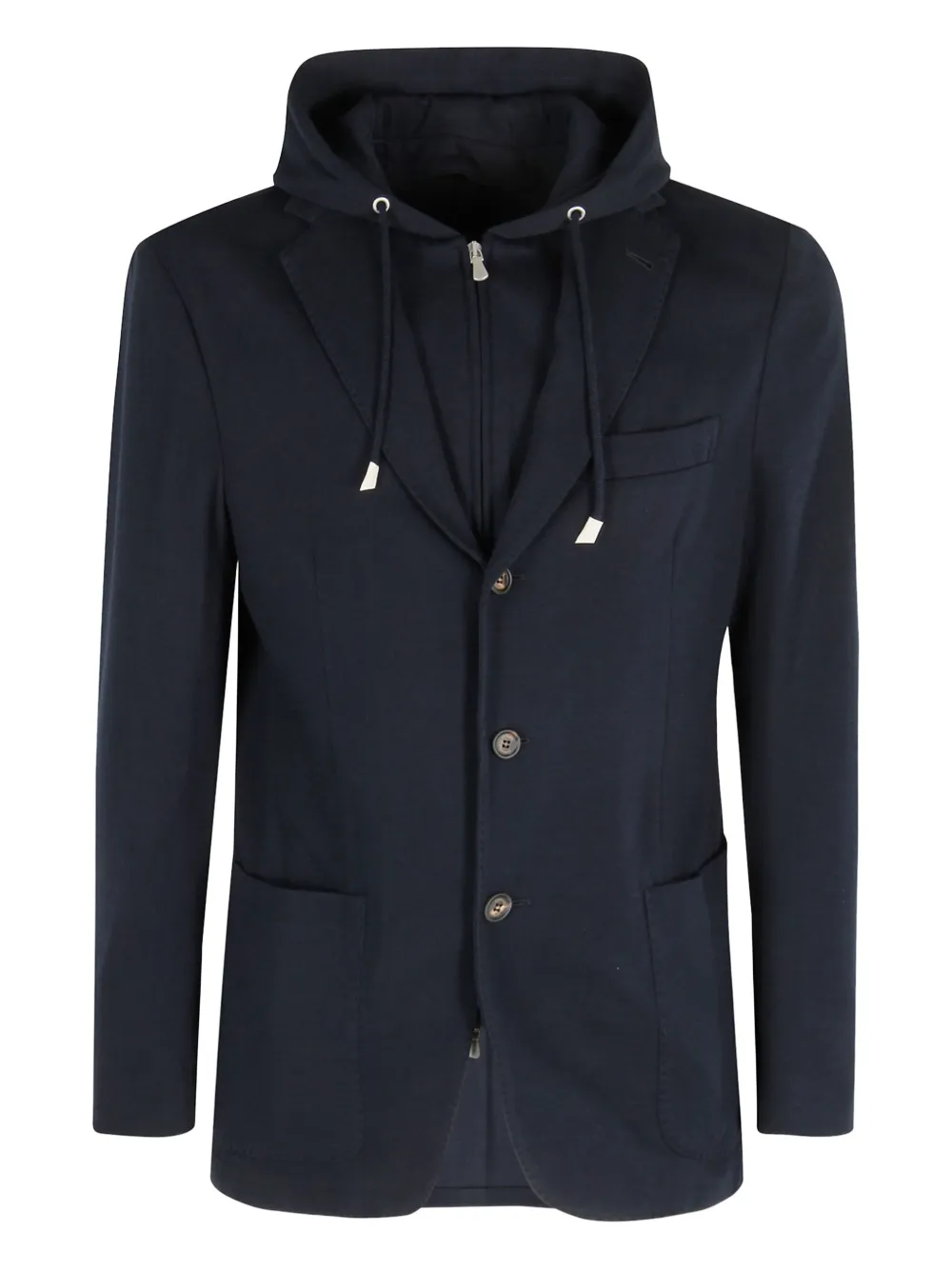 Eleventy hooded zipped jacket | Blue | Image 1