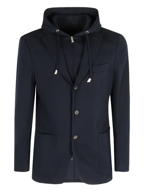 Eleventy hooded zipped jacket