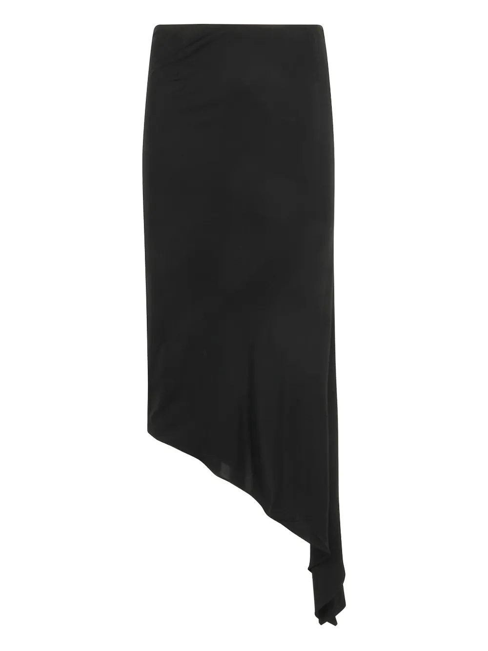Francesco Murano Asymmetric Midi Skirt In Black