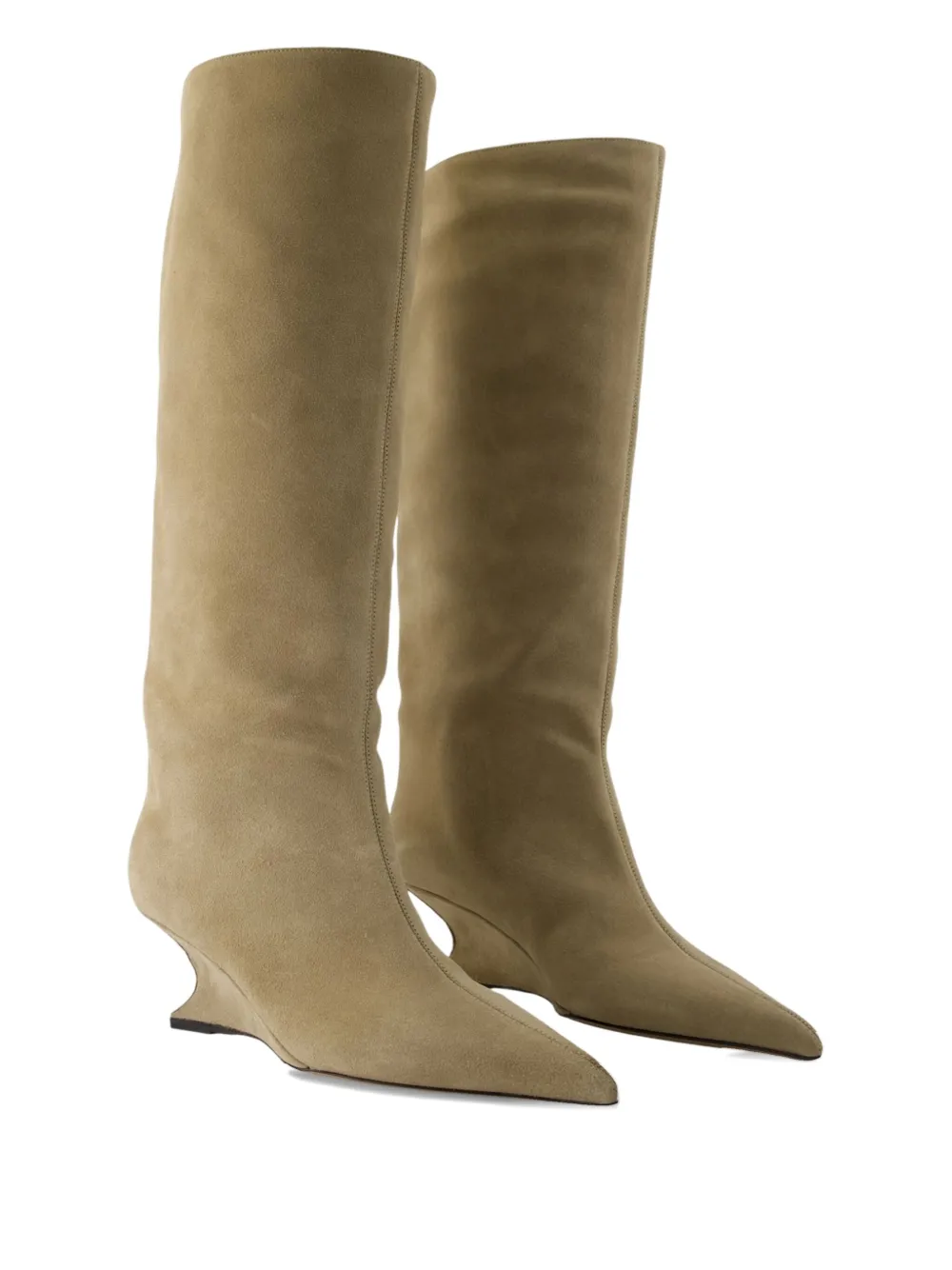 Paris Texas 50mm Nina Pointed-toe Boots In Green