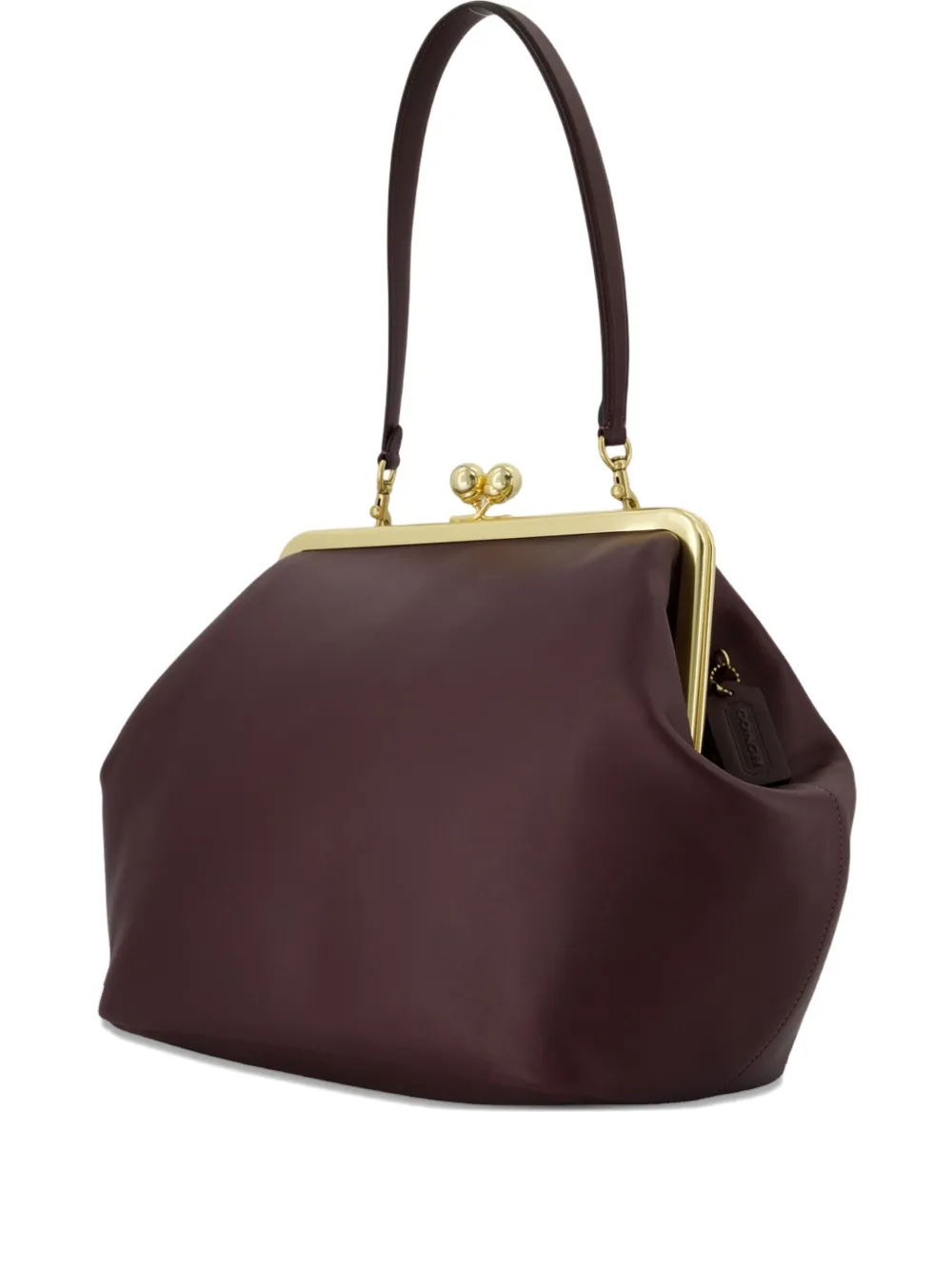 Coach Large Kisslock Shoulder Bag In Red