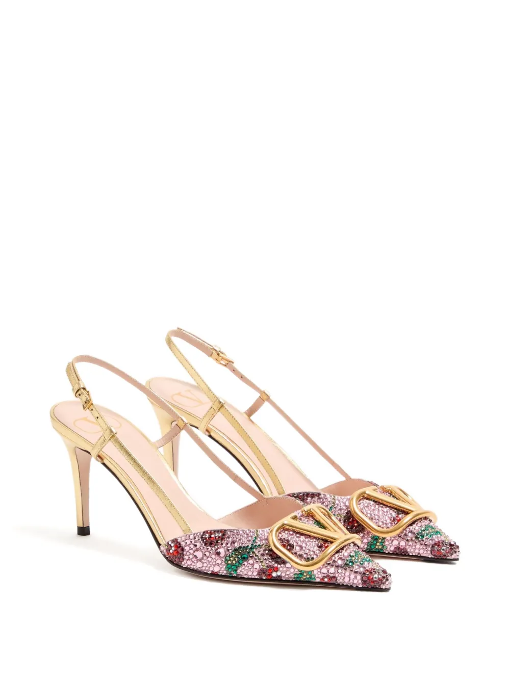 Valentino Garavani VLogo slingback pumps Roze
