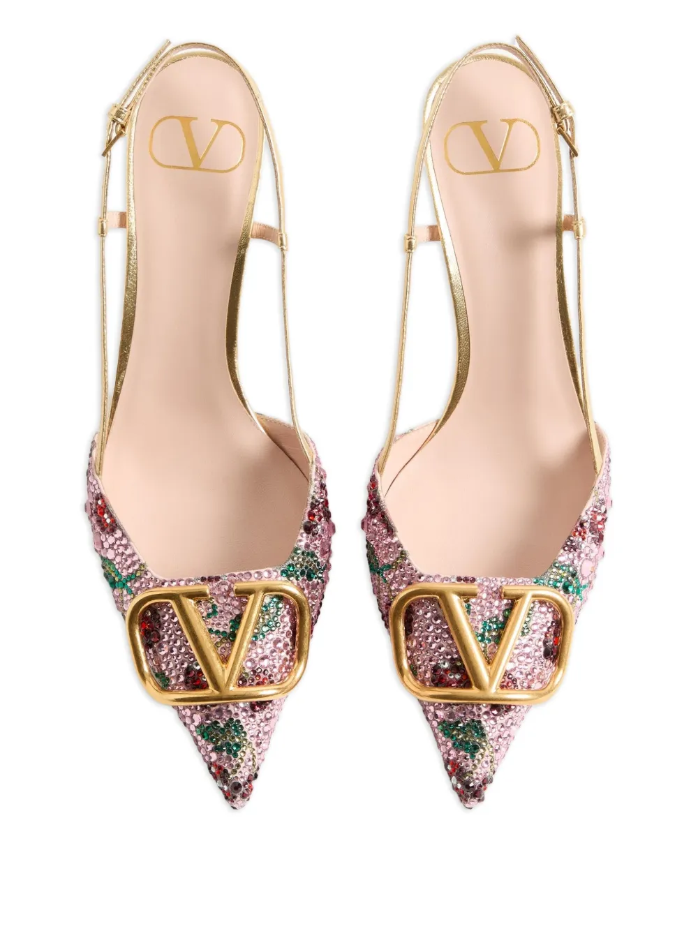 Valentino Garavani VLogo slingback pumps Roze