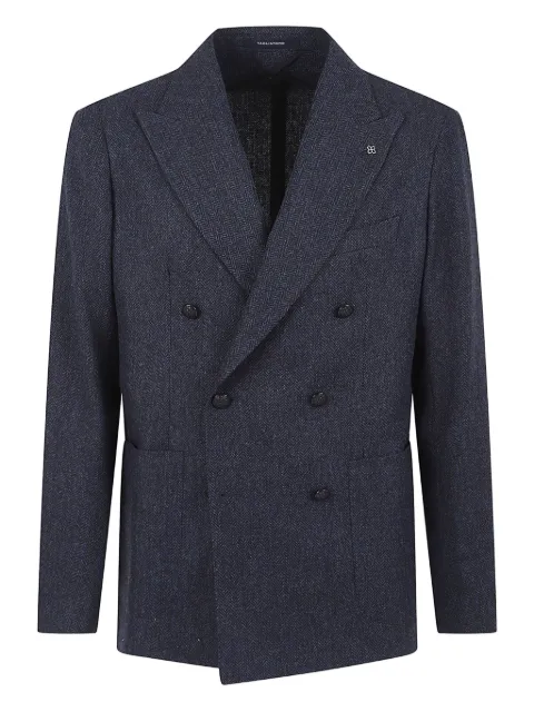 Tagliatore chamarra con doble botonadura y motivo espiga