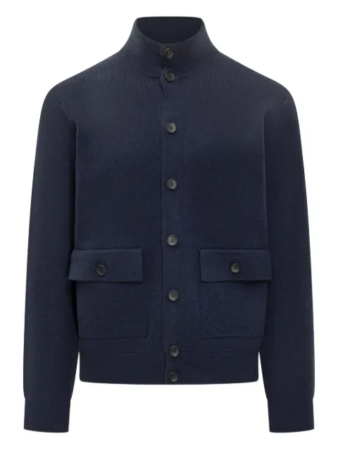 Filippo De Laurentiis high-neck pocket cardigan