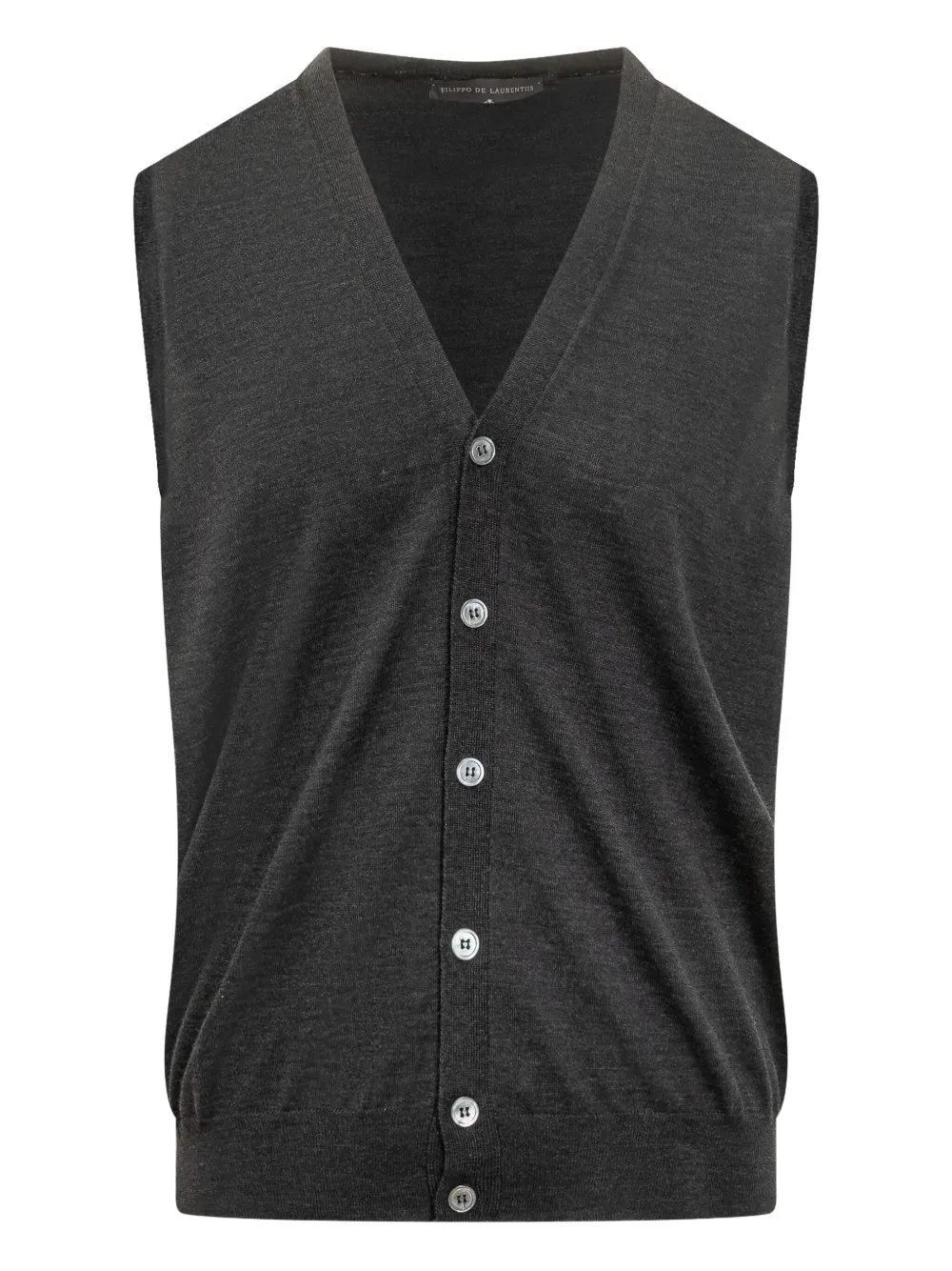Filippo De Laurentiis 搭扣羊毛马甲 | 灰色 | Image 1