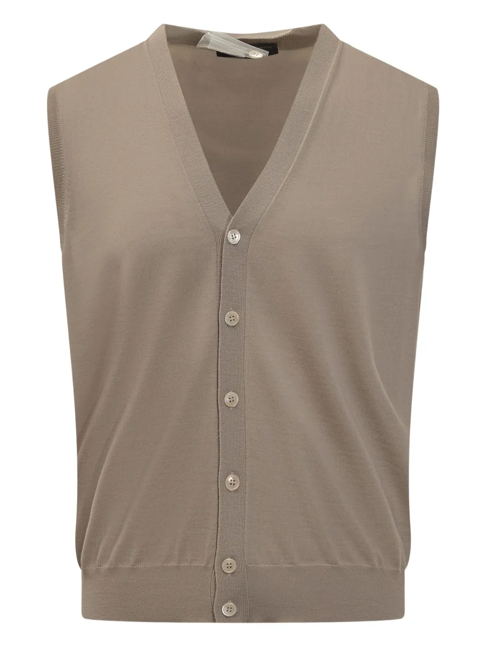 Filippo De Laurentiis buttoned wool gilet | Neutrals | Image 1