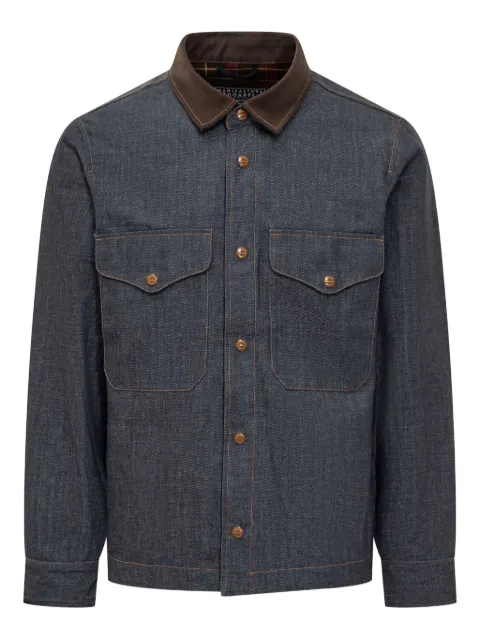Ceccarelli Denim Heavy corduroy-collar shirt