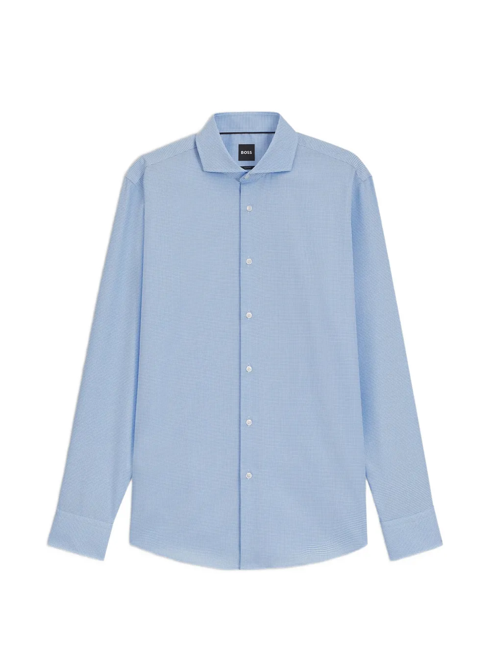 BOSS patterned long-sleeved shirt - Blu