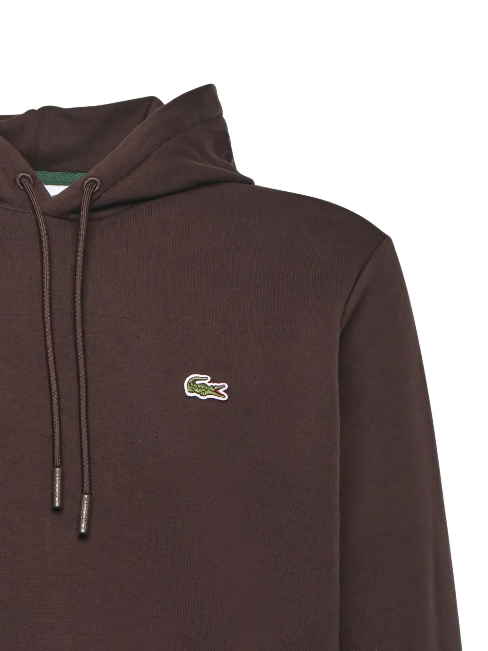 Lacoste Hoodie met trekkoord Bruin