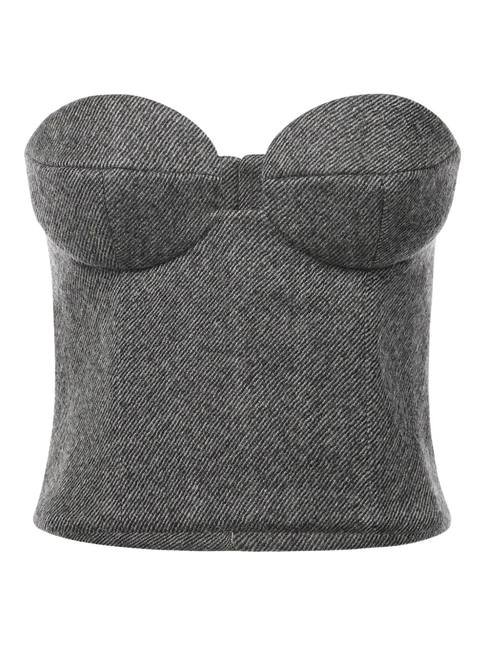 Magda Butrym Underwired Strapless Top In Gray