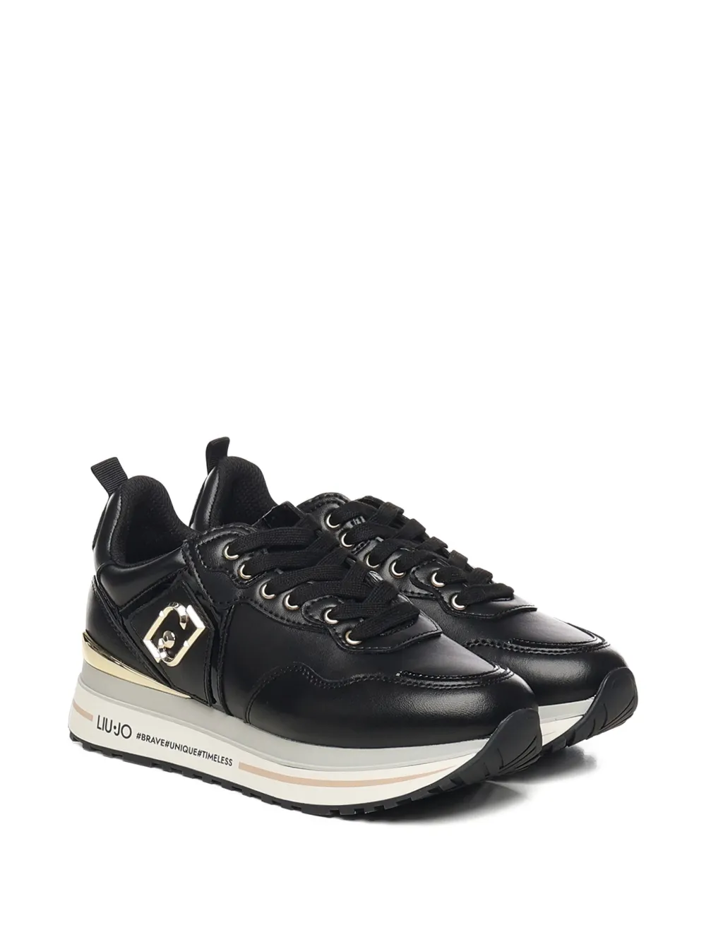 LIU JO Maxi Wonder logo-plaque sneakers - Zwart