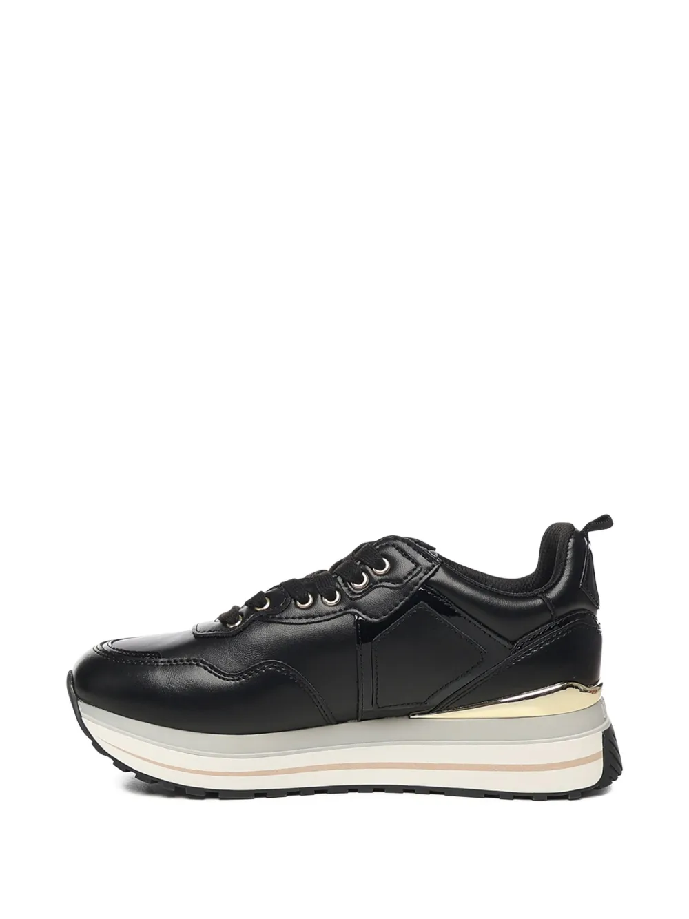 Liu •jo Maxi Wonder Logo-plaque Sneakers In Black