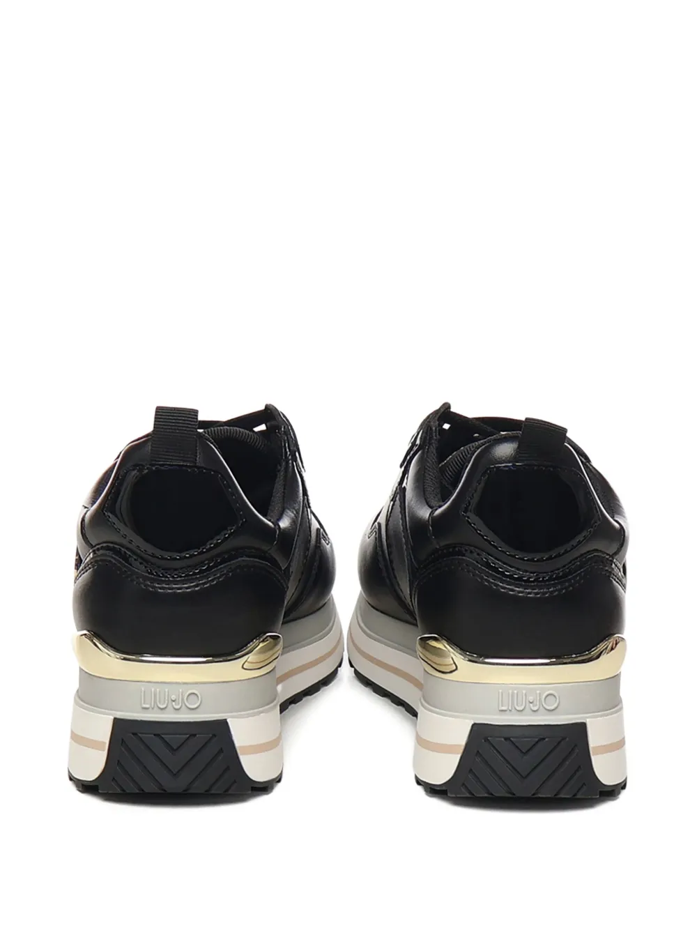 Liu •jo Maxi Wonder Logo-plaque Sneakers In Black