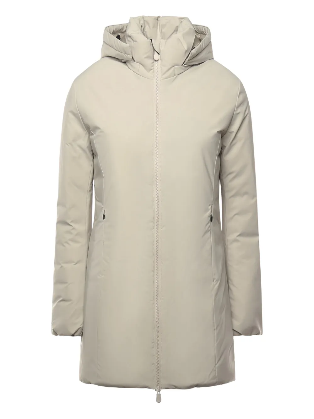 Save The Duck removable hood zip coat | Neutrals | Image 1