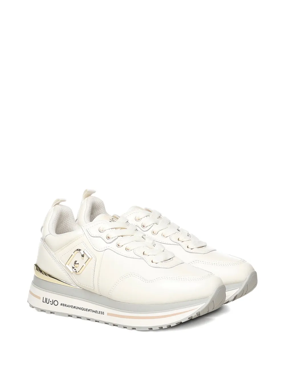 Liu •jo Logo-detail Trainers In Neutral