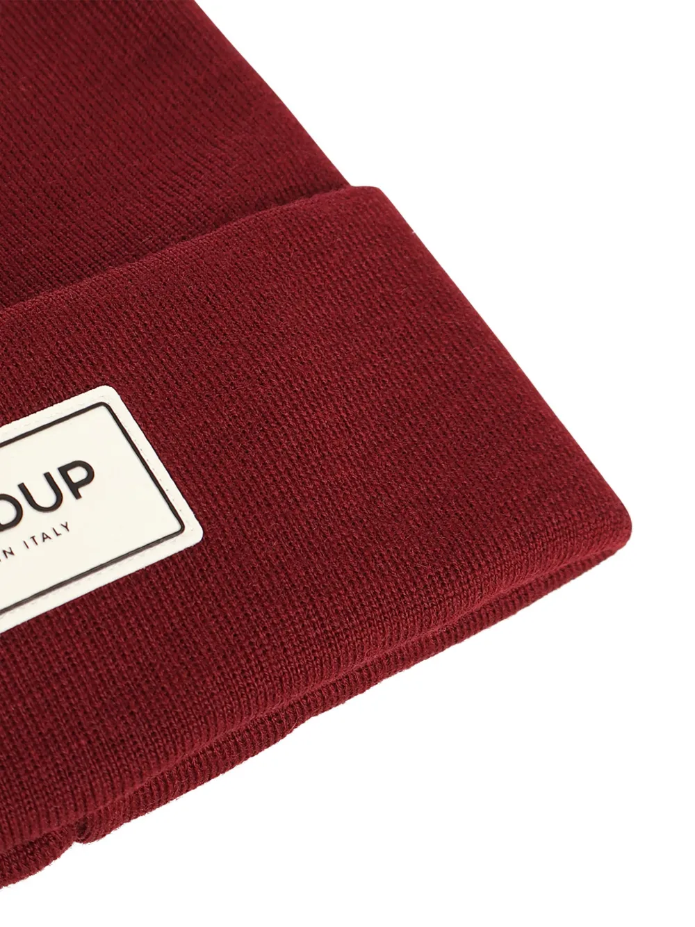 Dondup Logo-patch Beanie Hat In Red