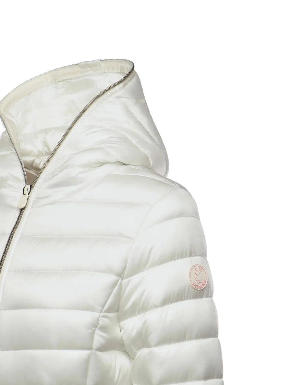 Save The Duck Vicky Short Hooded Basic Jacket In White