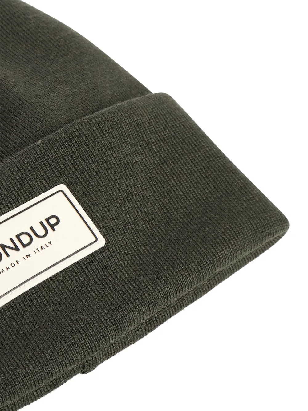 Dondup Logo-patch Beanie Hat In Green