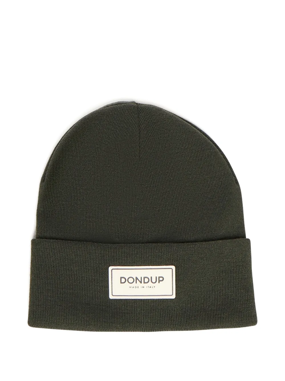 Dondup Logo-patch Beanie Hat In Green