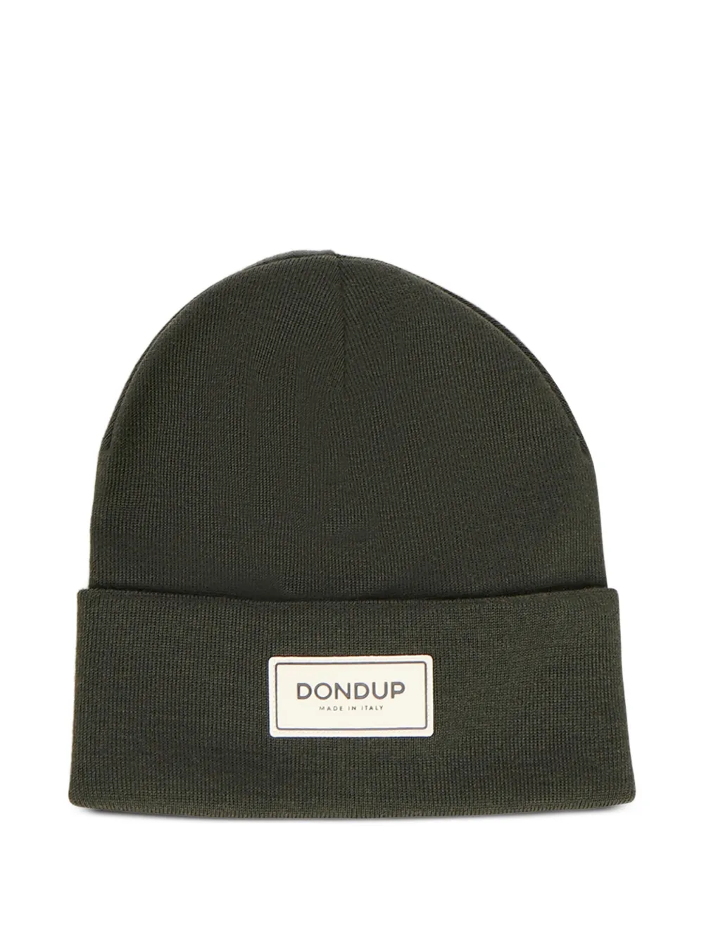 DONDUP logo-patch beanie hat | Green | Image 1