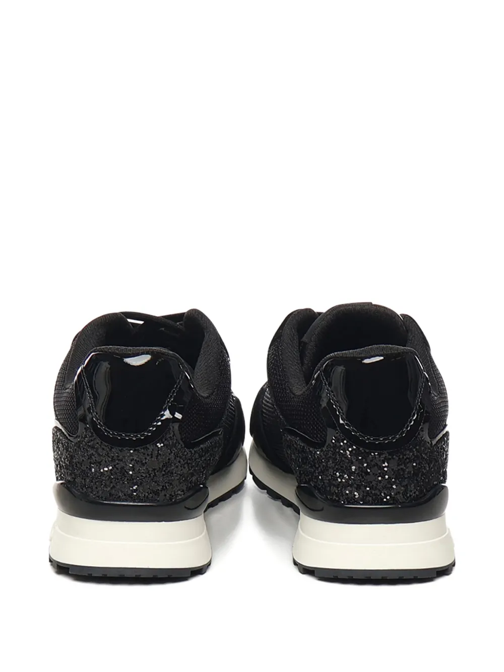 LIU JO Maxi Wonder sneakers met glitter en logoplakkaat Zwart