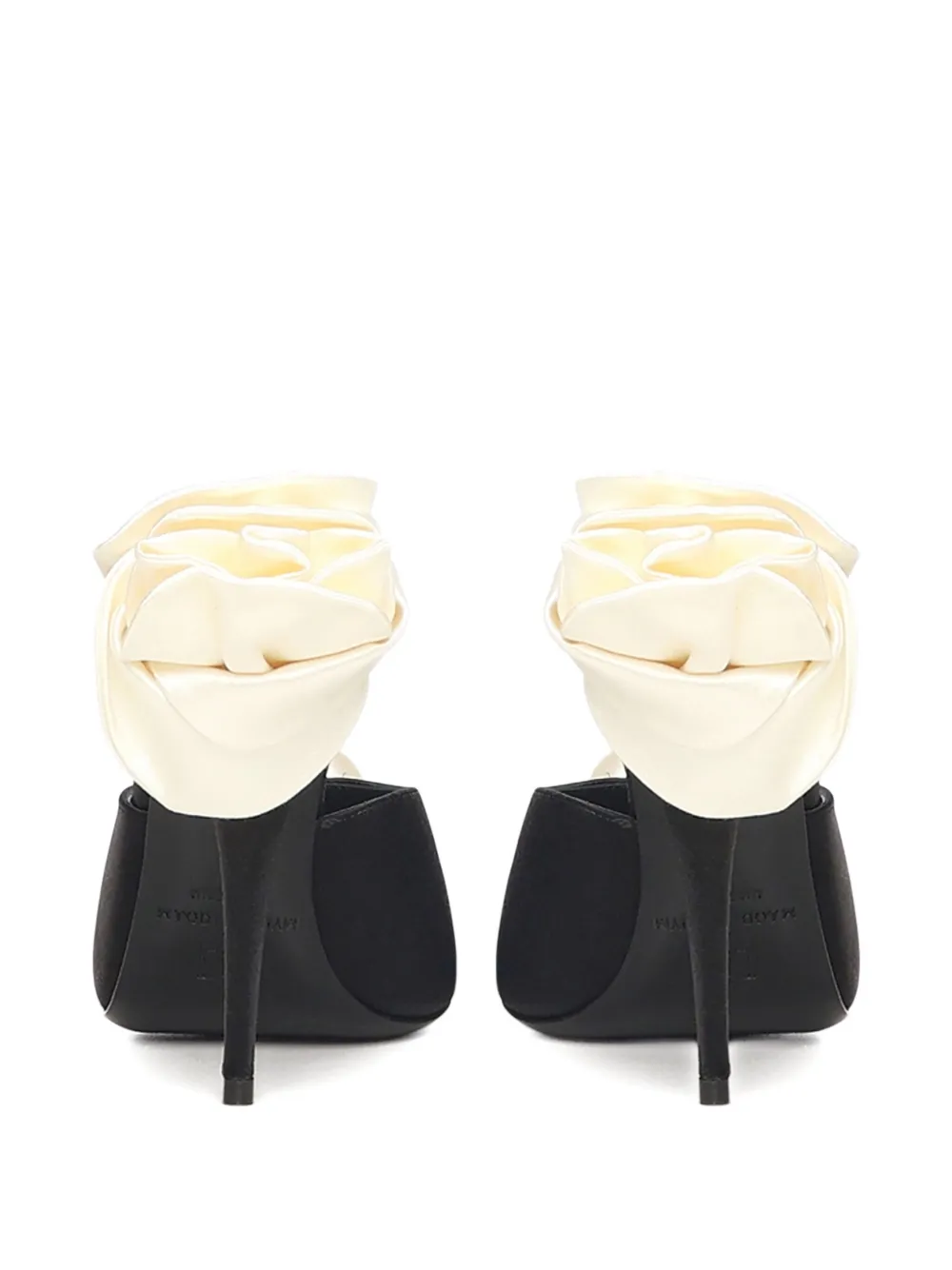 Magda Butrym 110 mm muiltjes met pareldetail en puntige neus Zwart