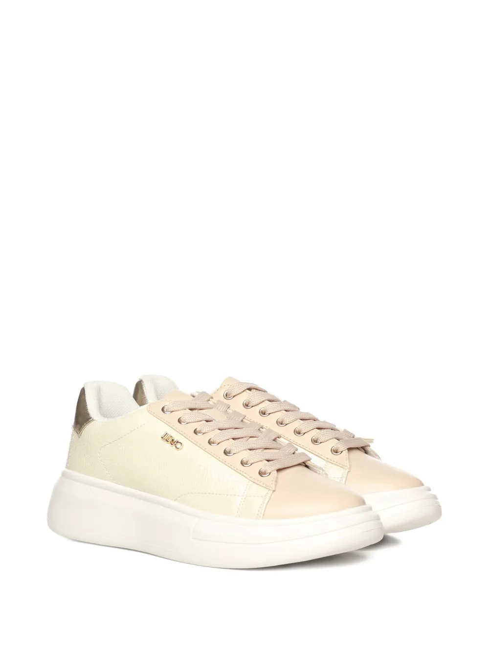 LIU JO lizard-effect trainers - Beige