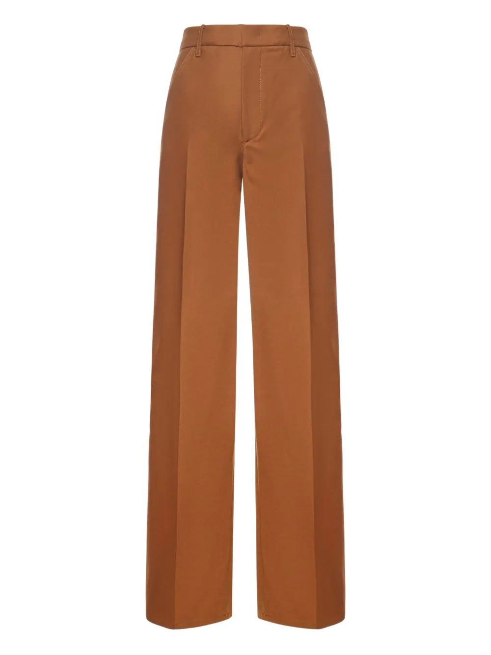 Dondup Belt Loops Wide Trousers In Brown