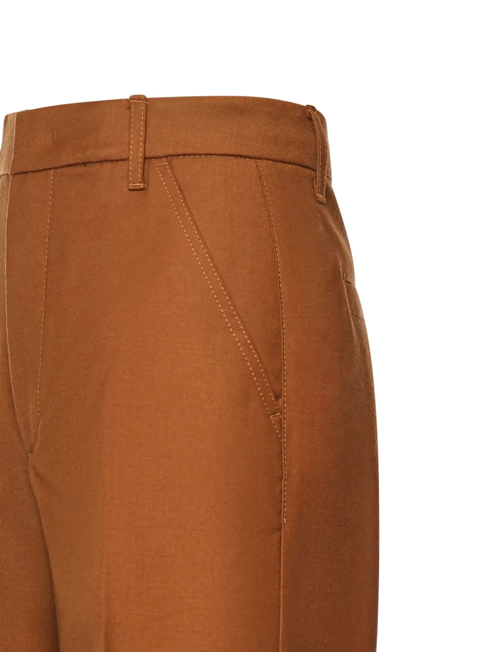 Dondup Belt Loops Wide Trousers In Brown