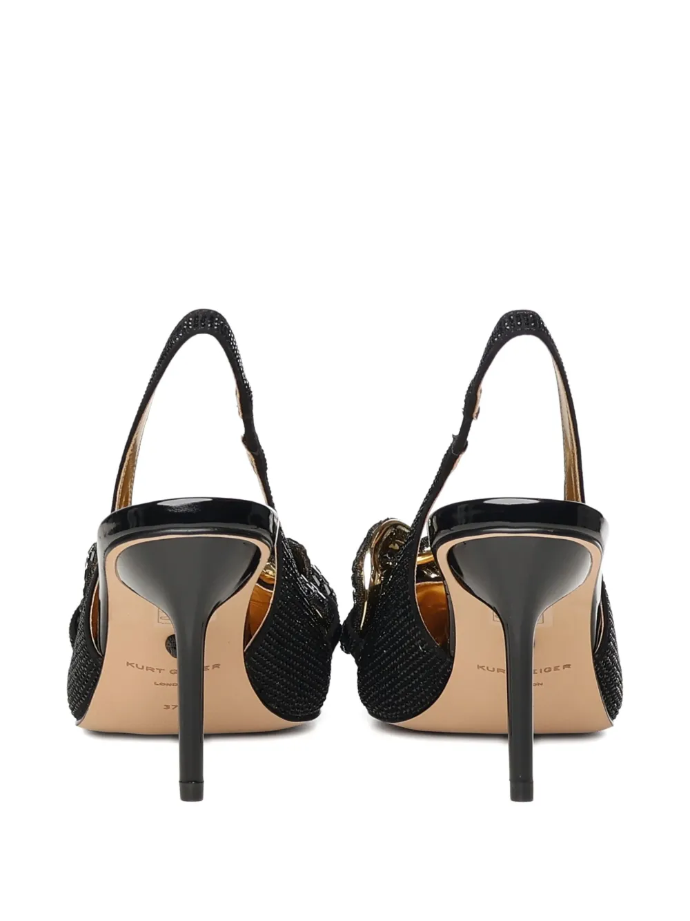 Kurt Geiger London Pumps verfraaid met ketting en hak Zwart