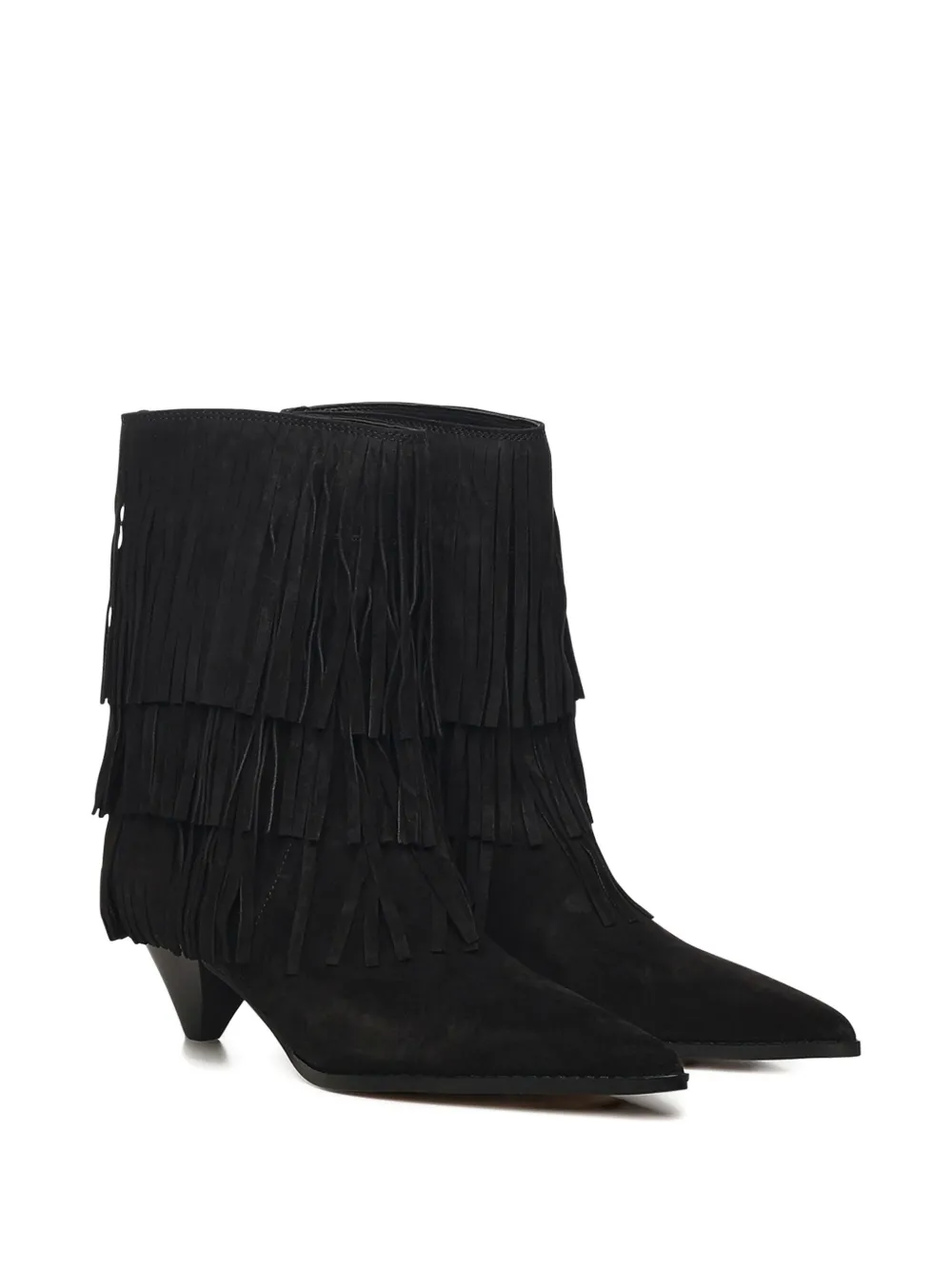 Michael Michael Kors Jayla Suede Boot With Fringes In Black