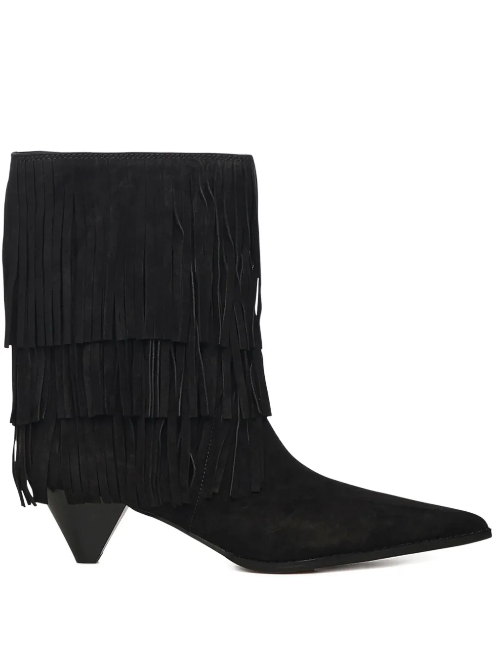 Michael Michael Kors Jayla Suede Boot With Fringes In Black