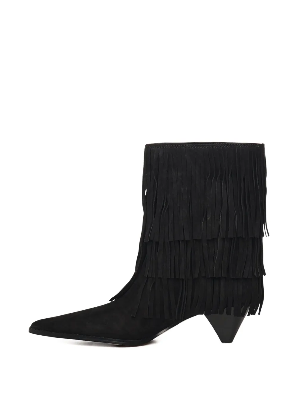 Michael Michael Kors Jayla Suede Boot With Fringes In Black