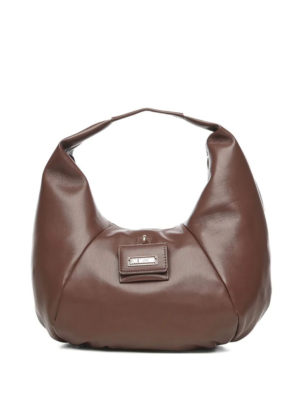 Love Moschino Logo-plaque Tote Bag In Brown