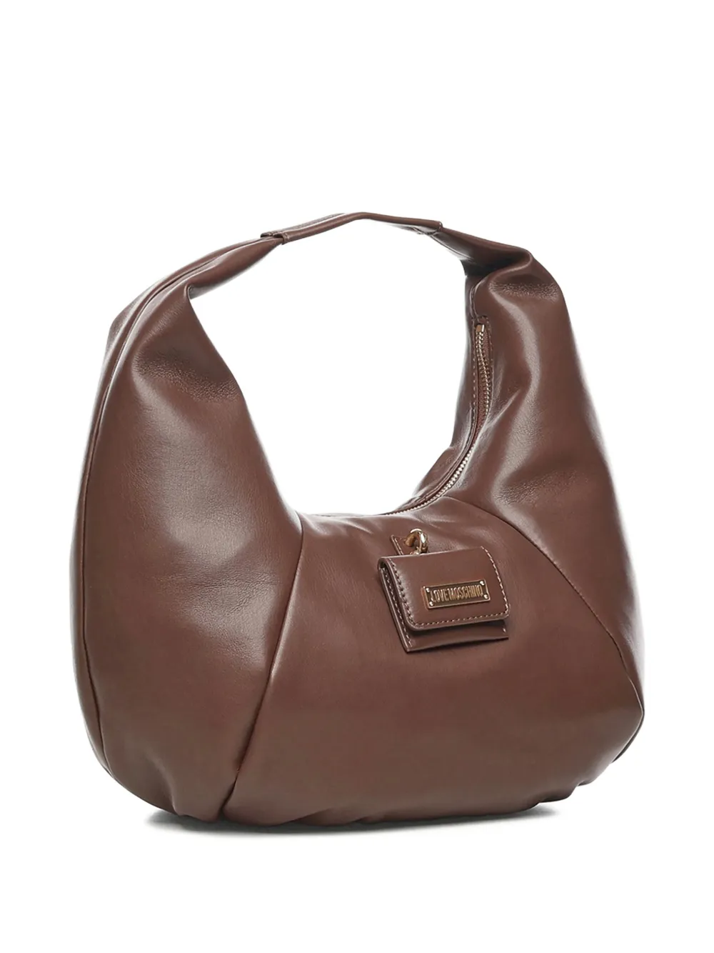 Love Moschino Logo-plaque Tote Bag In Brown