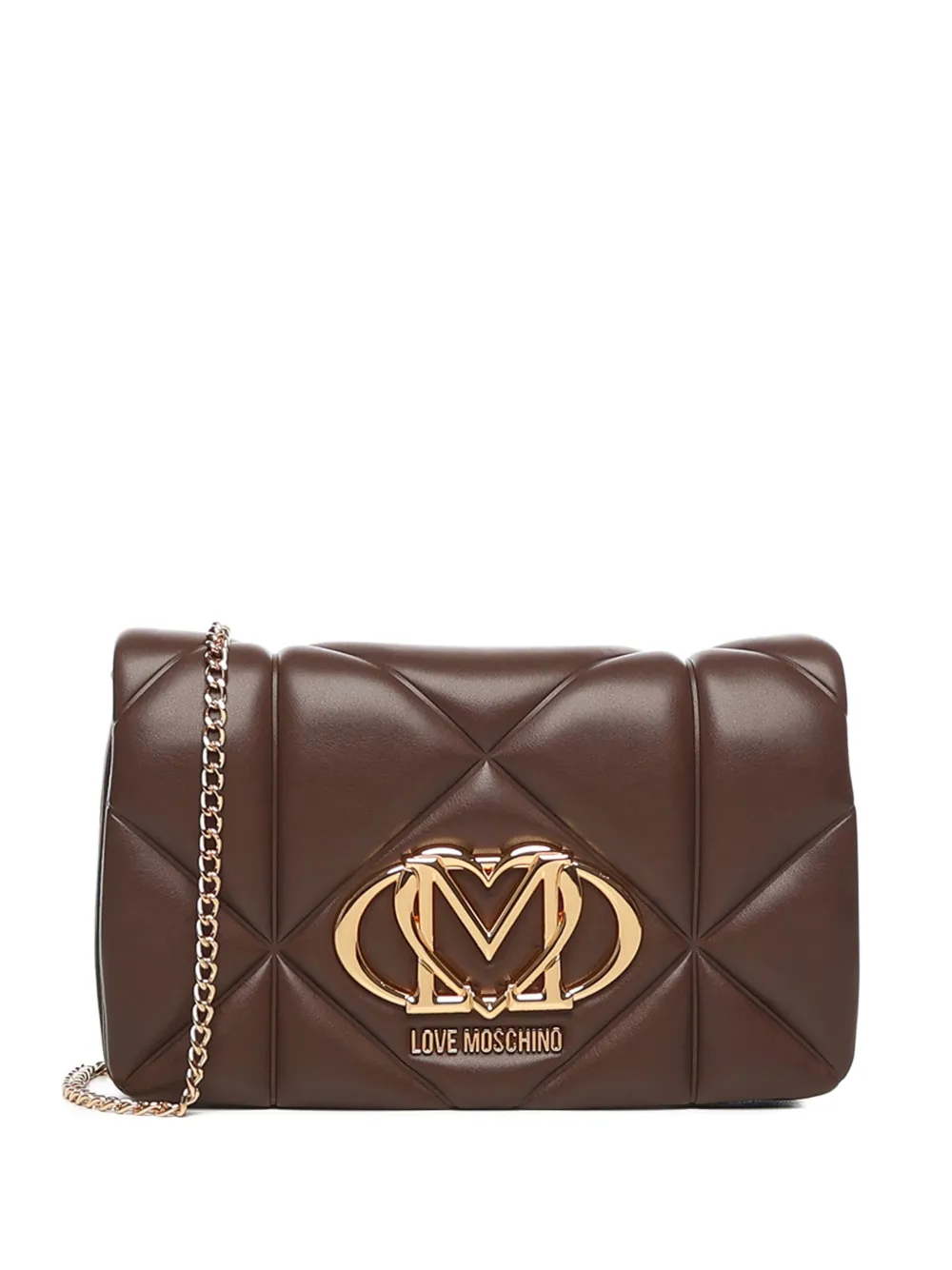 Love Moschino Schoudertas met logo Bruin