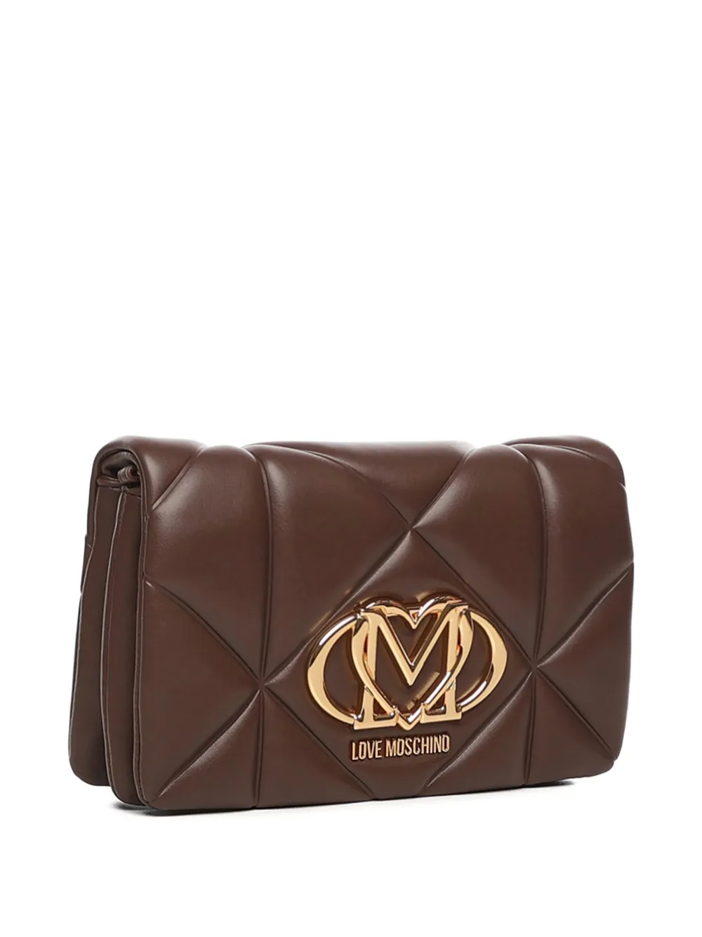 Love Moschino Schoudertas met logo Bruin