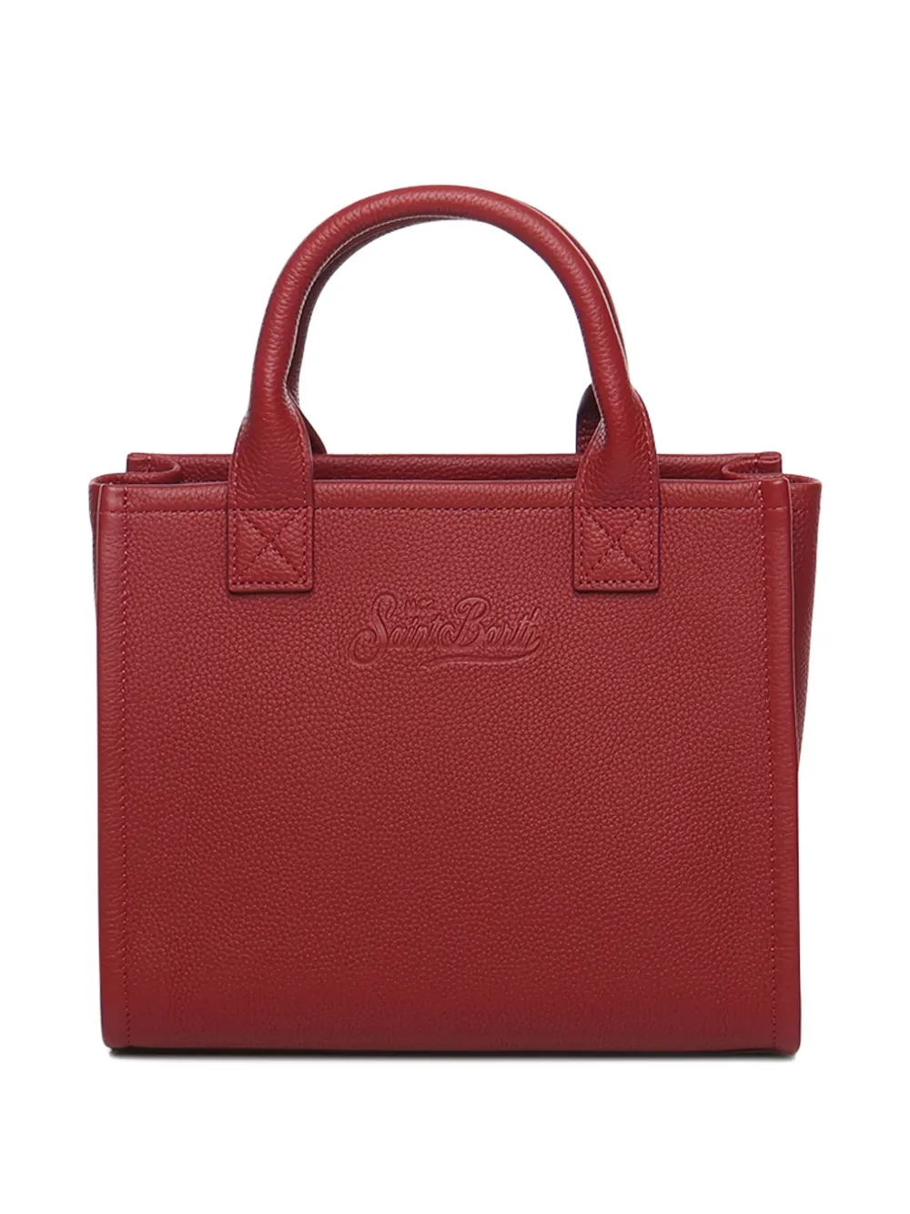 MC2 Saint Barth midi Vanity embossed leather tote bag - Rood