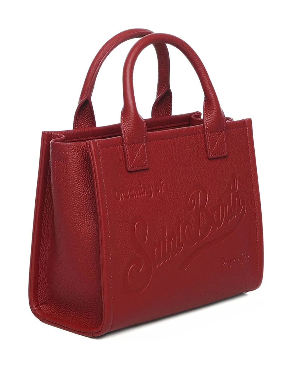 MC2 Saint Barth Vanity leren midi-shopper met reliëf Rood