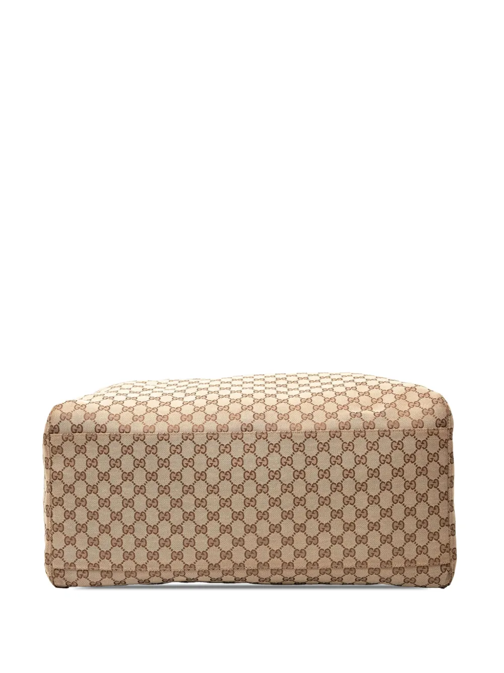 Pre-owned Gucci 2000-2015 Gg Canvas Web Travel Bag In Brown