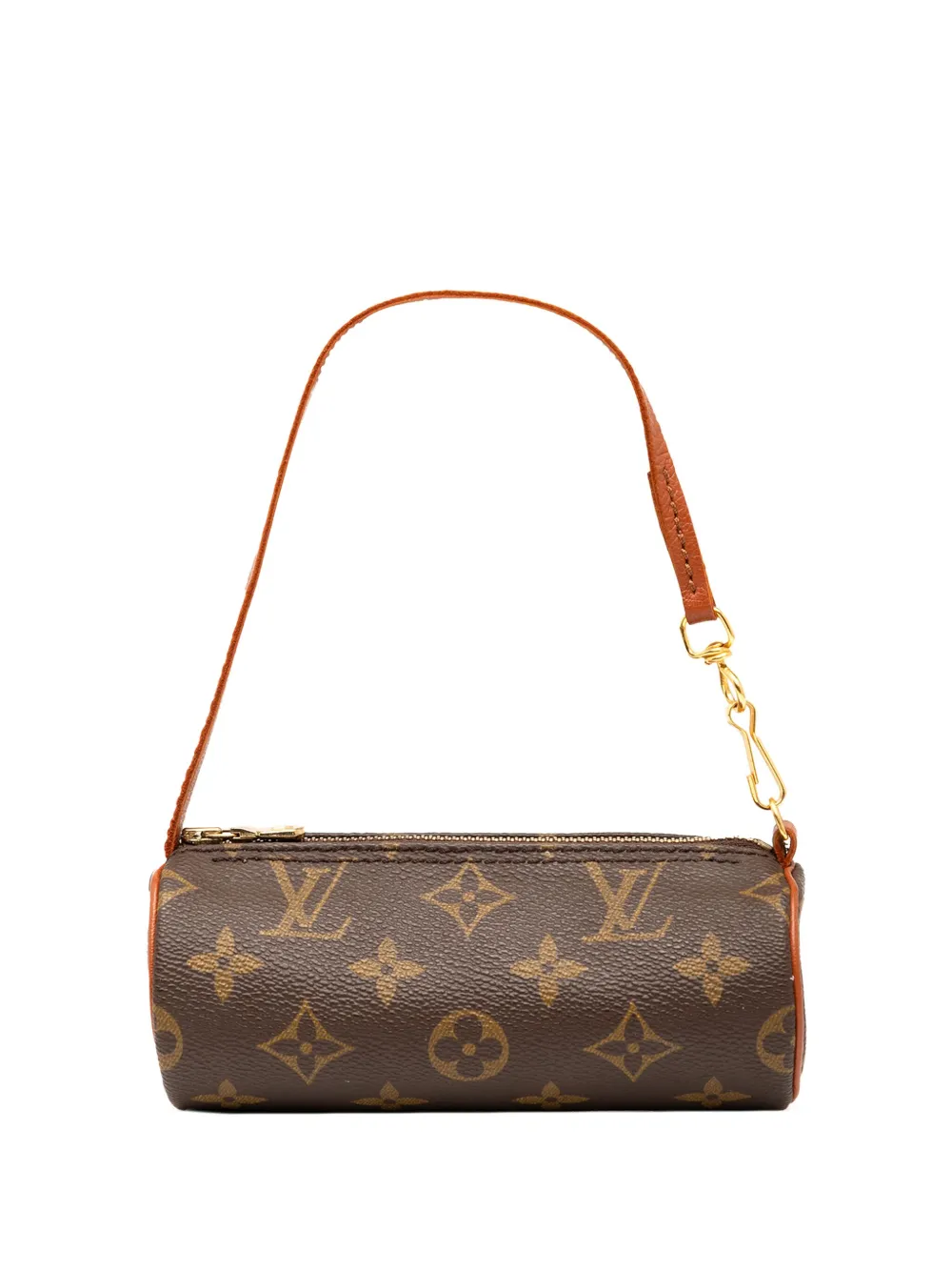Pre-owned Louis Vuitton 1990-2025 Monogram Papillon Pochette Handbag In Brown