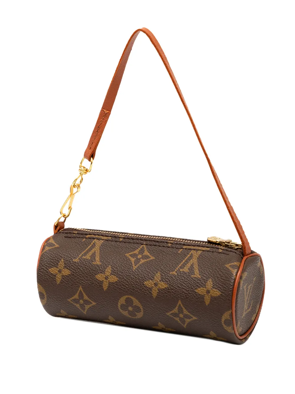 Pre-owned Louis Vuitton 1990-2025 Monogram Papillon Pochette Handbag In Brown