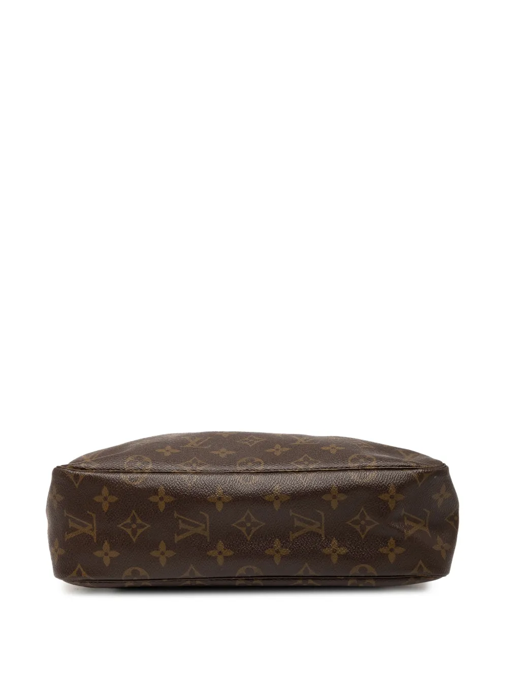 Pre-owned Louis Vuitton 1991 Monogram Trousse Toilette 28 Clutch Bag In Brown
