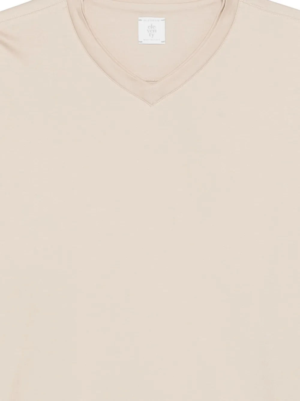 Eleventy T-shirt met V-hals Beige