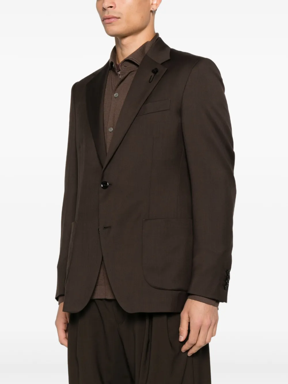 Lardini Blazer met knoopsluiting Bruin